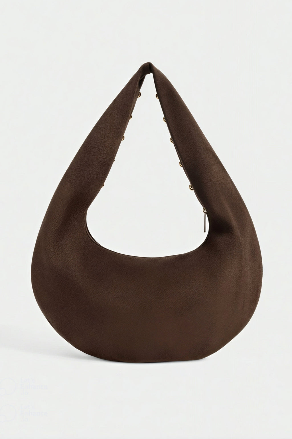 Braune Wildleder Hobo Bag mit Nieten