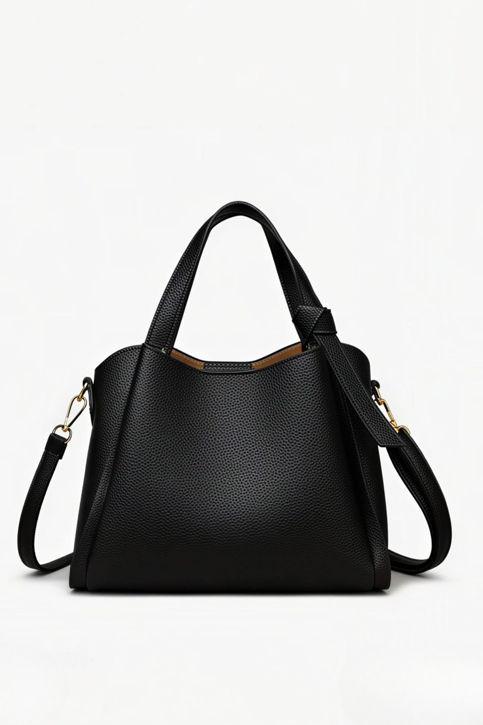 Schwarze Handtasche mit abnehmbarem Riemen