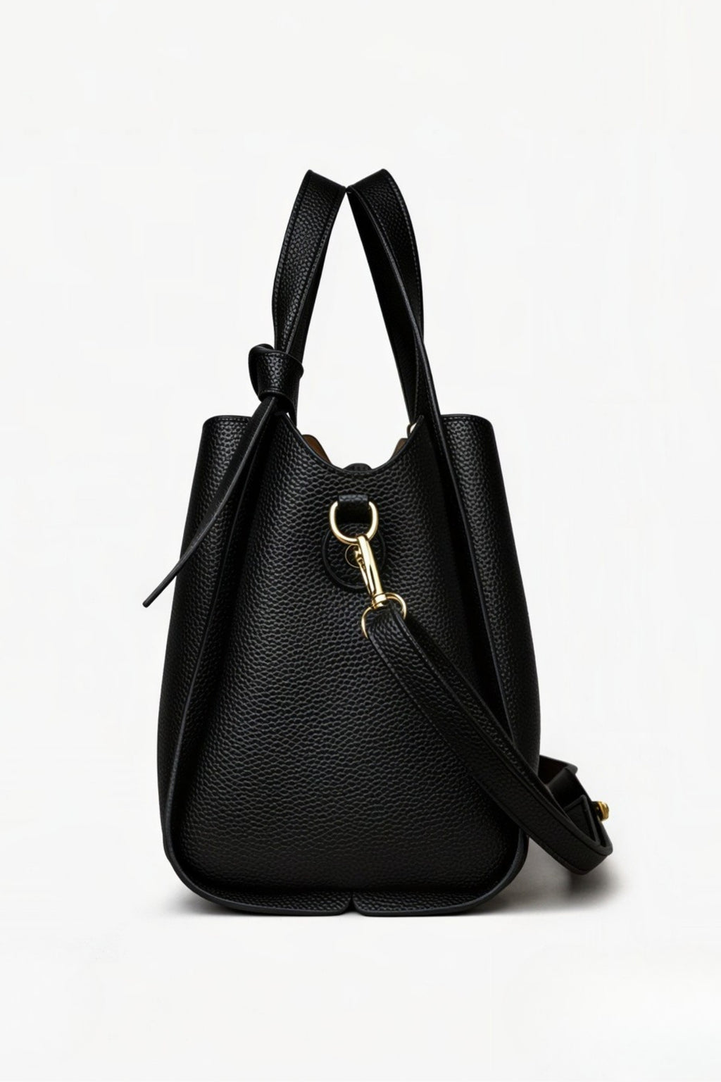Schwarze Handtasche mit abnehmbarem Riemen