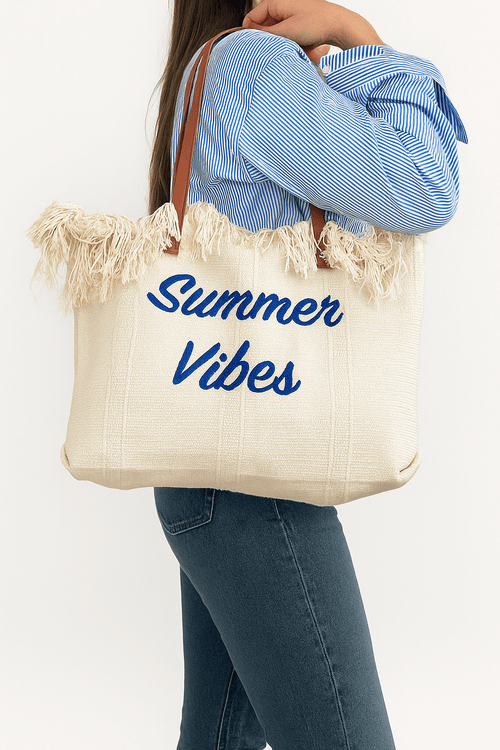 Beige Ibiza strandtas - Navoir